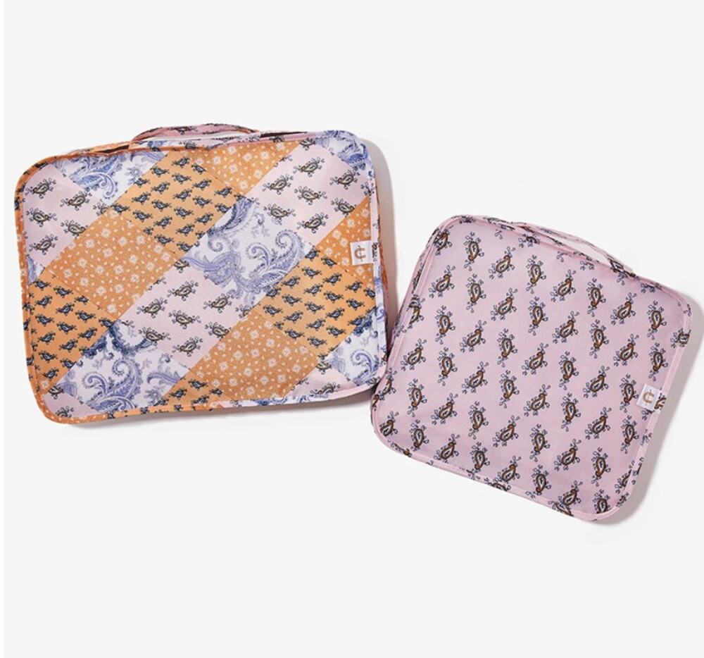 NEW Free People xUnderstated Leather Carry On Packing Cubes Set of 2 Boho Travel